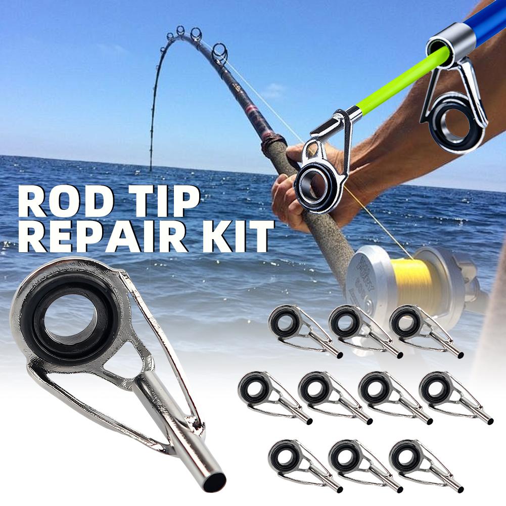 Fishing Rod Tip Replacement - 낚싯대 끝부분 수리 키트 10개 낚싯대
