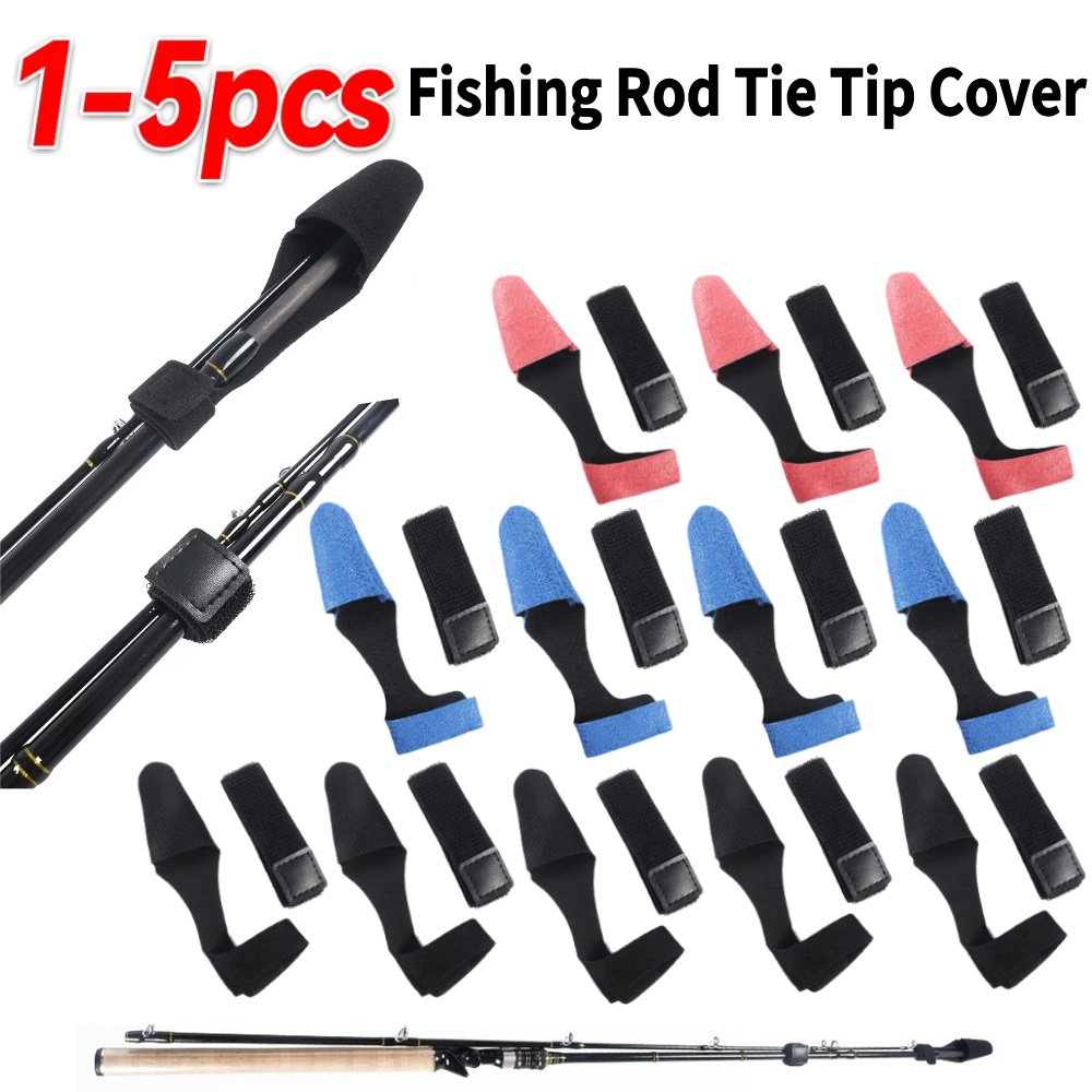 Fishing Rod Case - 1-5PCS 낚싯대 타이 팁 커버 고탄성