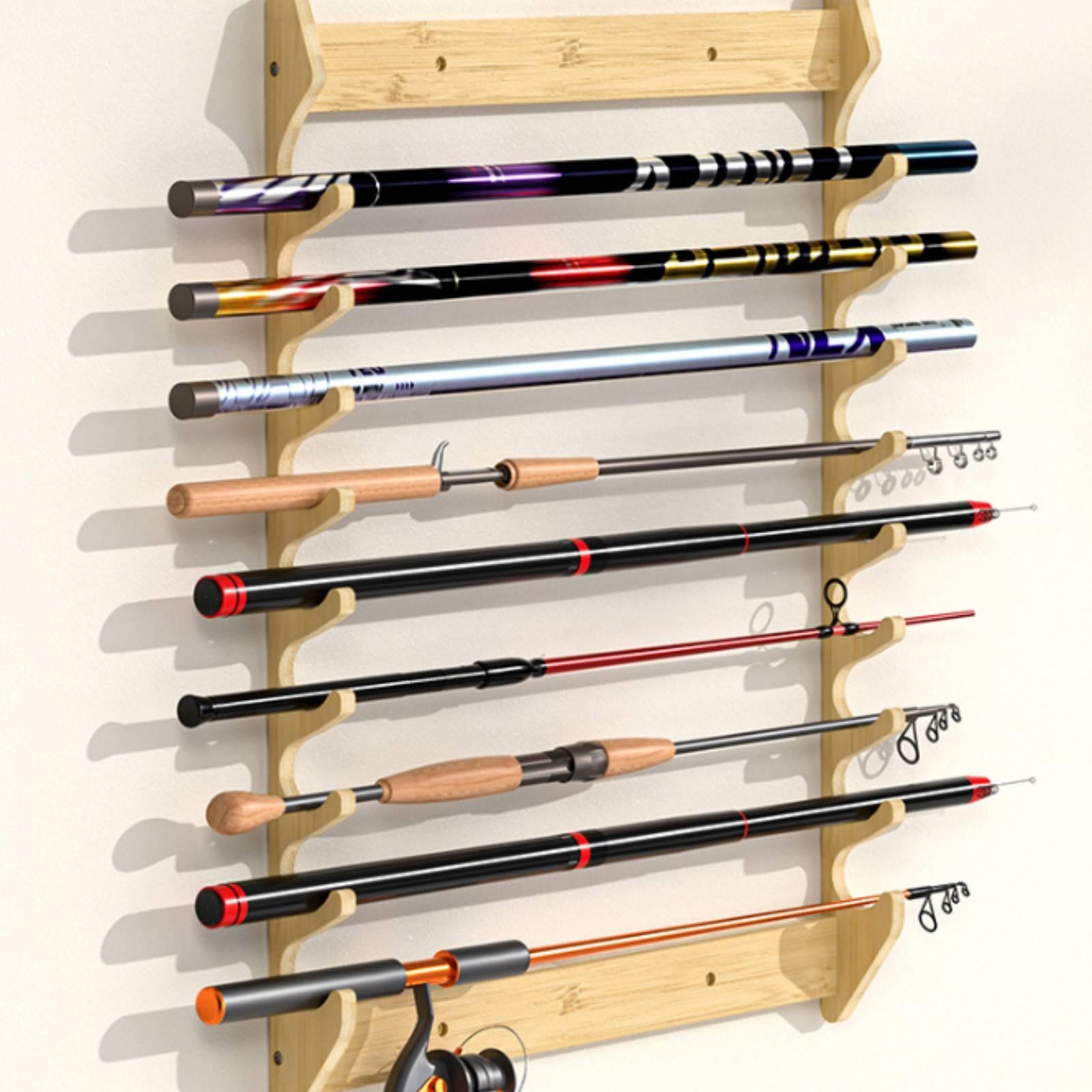 Fishing Rod Rack - 대나무 낚싯대 홀더 벽걸이형 보관대 낚싯대