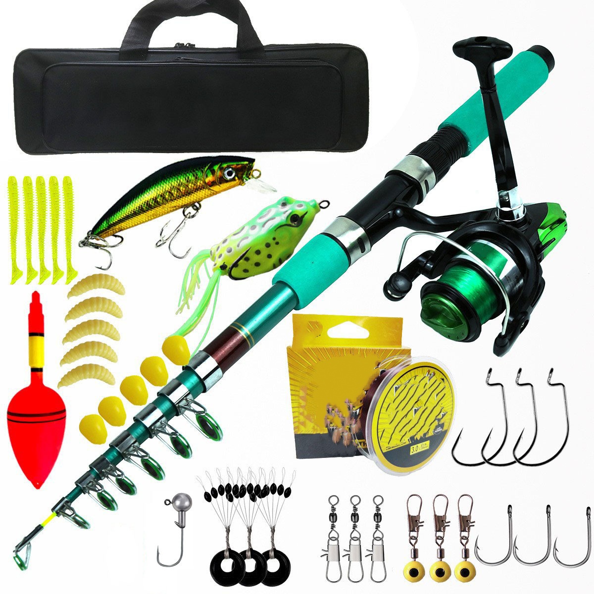 Fishing Rod Telescopic - 휴대용 초경량 잉어 텔레스코픽 스피닝 낚싯대