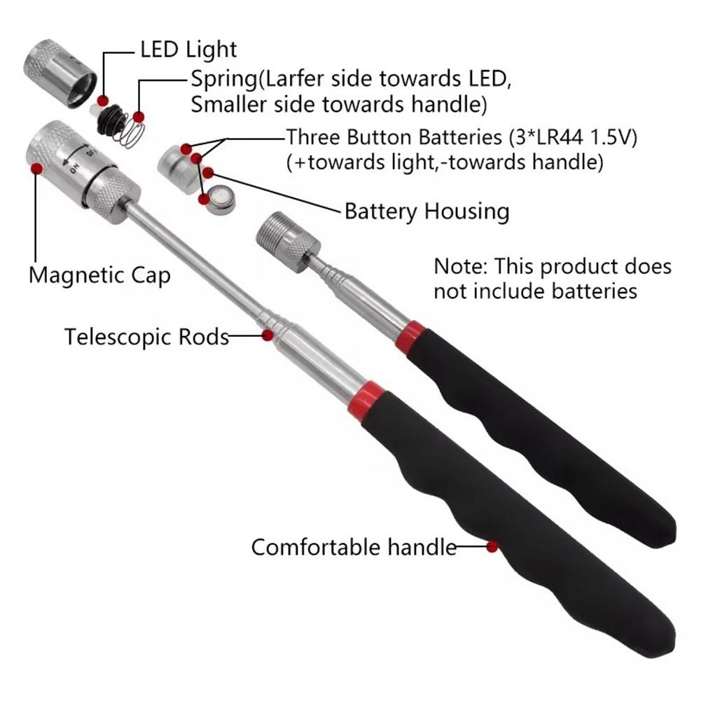 LED 조명이 있는 텔레스코픽 자석 펜, 확장 가능한  - Fishing Rod Telescopic 리뷰 및 가격