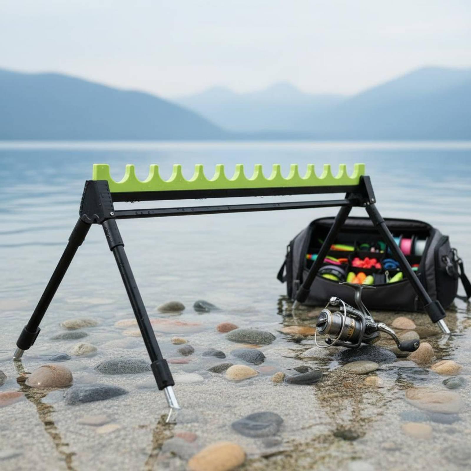 멀티 슬롯 낚싯대 스탠드 휴대용 텔레스코픽 낚싯대 거치 - Fishing Rod Rack 리뷰 및 가격