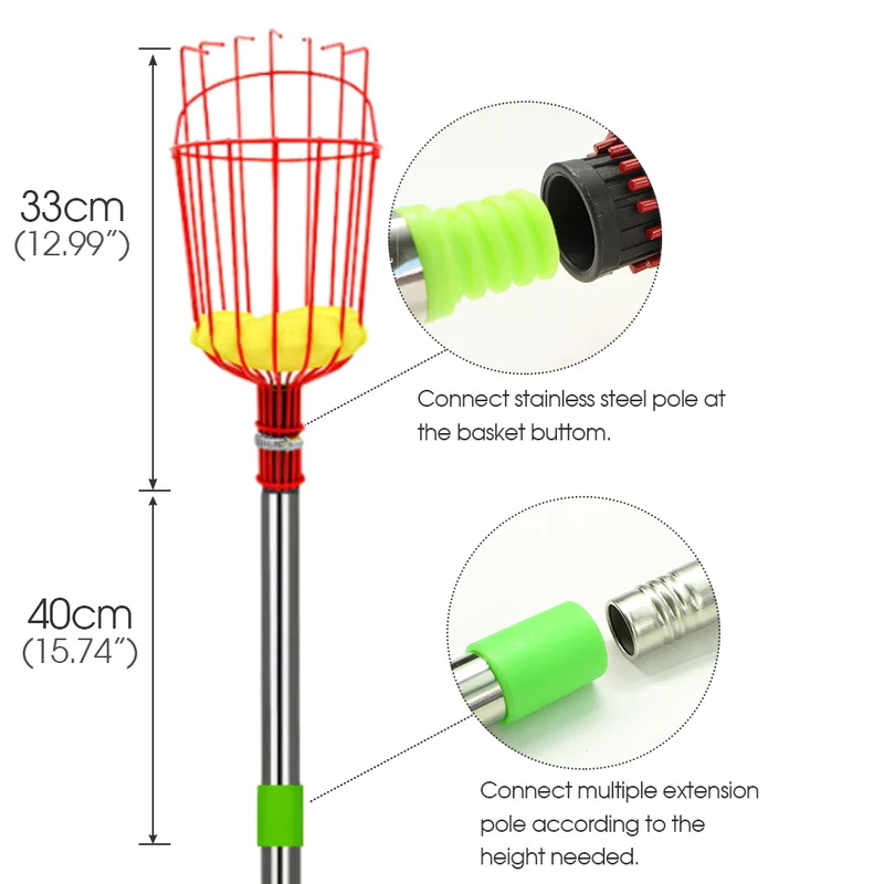 정원 농장 스테인리스 스틸 텔레스코픽 막대 과일 따기  - Fishing Rod Telescopic 리뷰 및 가격