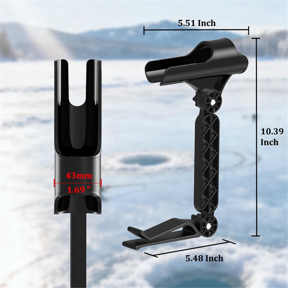 인기 있는 2개 세트 조절 가능한 얼음낚시용 버킷 로드 - Fishing Rod Holder 리뷰 및 가격
