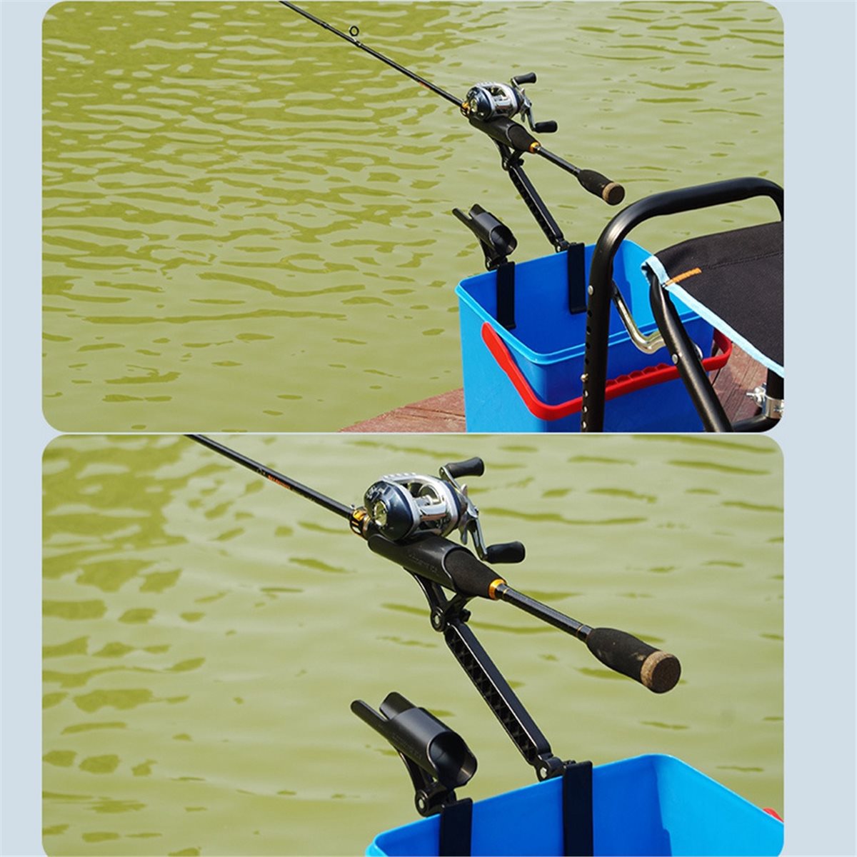 인기 있는 2개 세트 조절 가능한 얼음낚시용 버킷 로드 - Fishing Rod Holder 리뷰 및 가격