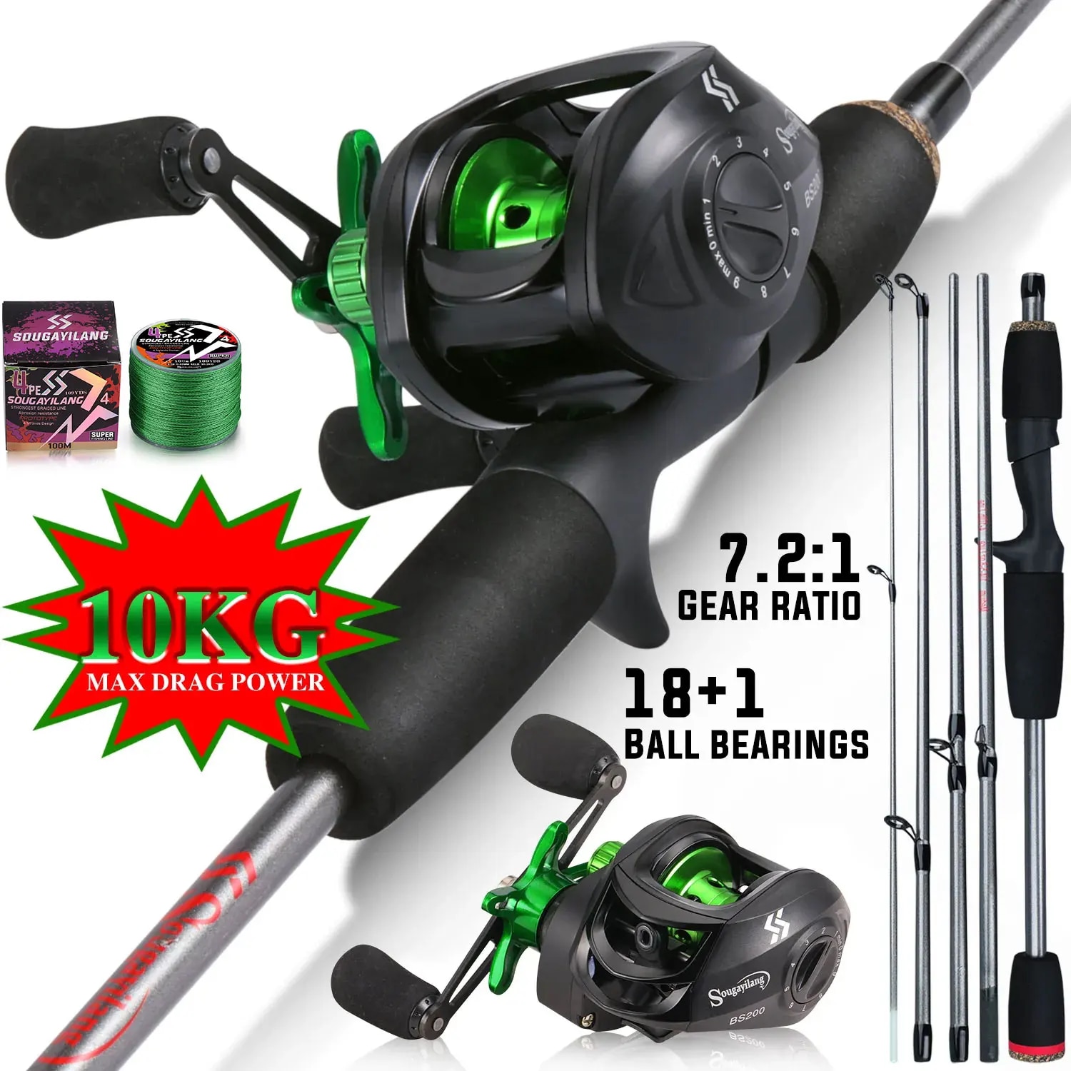 Sougayilang 낚싯대 콤보 1.7m 탄소 섬유  - Fishing Rod Carbon Fiber 리뷰 및 가격