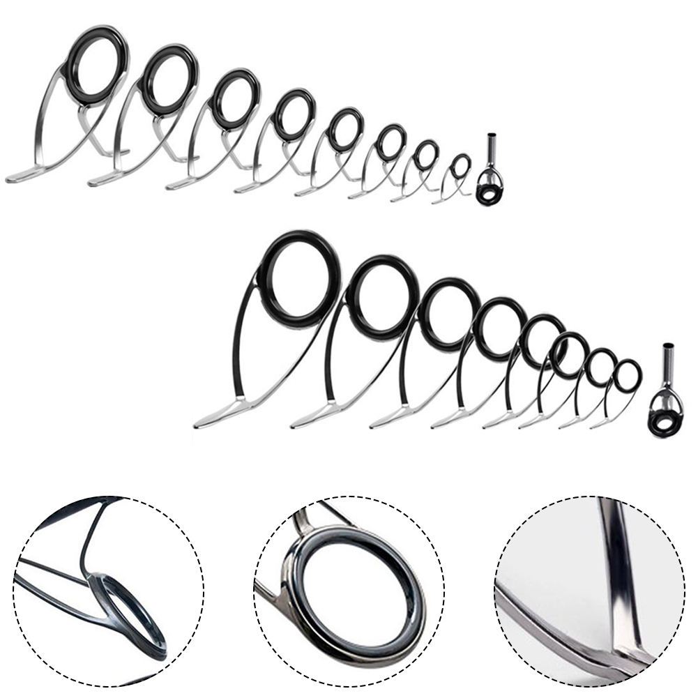 9 Pcs 낚싯대 가이드 세라믹 링 교체 낚싯대 탑 링 - Fishing Rod Tip Replacement 리뷰 및 가격