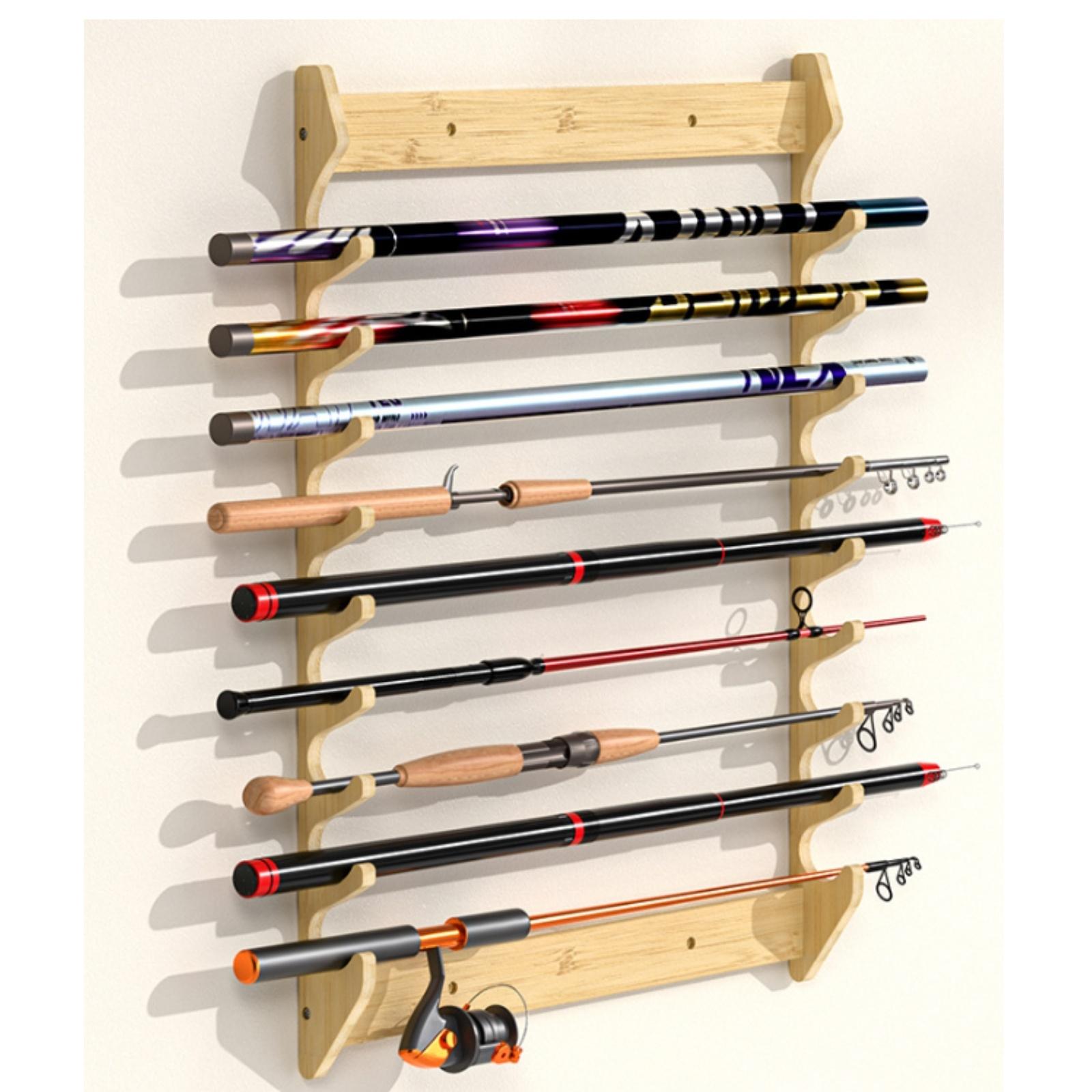 대나무 낚싯대 홀더 벽걸이형 보관대 낚싯대 정리대 차고 - Fishing Rod Rack 리뷰 및 가격