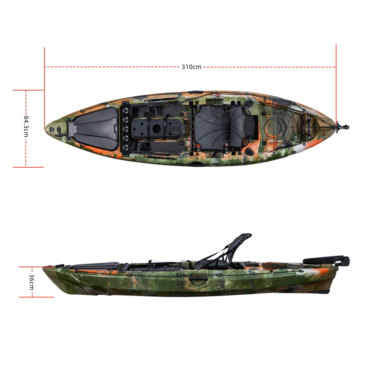 일류 싱글 낚시 카약 플라스틱 보트 낚시, 카누 카약  - Fishing Rod Boat 리뷰 및 가격