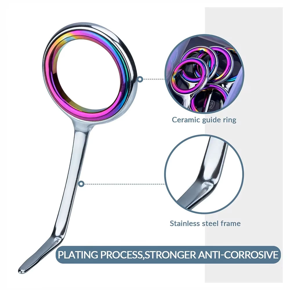 다채로운 낚싯대 가이드 링 키트, 스테인레스 스틸 낚싯 - Fishing Rod Tip Replacement 리뷰 및 가격