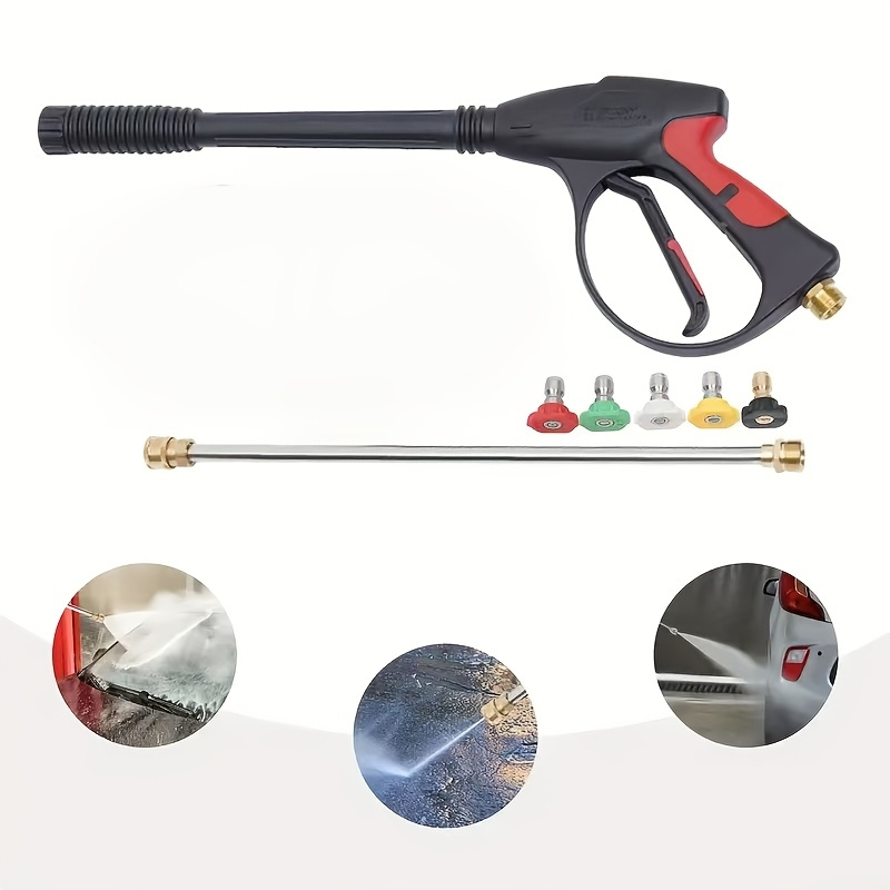 휴대용 고압 세차건, 조절 가능한 연장봉 포함, 가정용 - Fishing Rod Travel 리뷰 및 가격